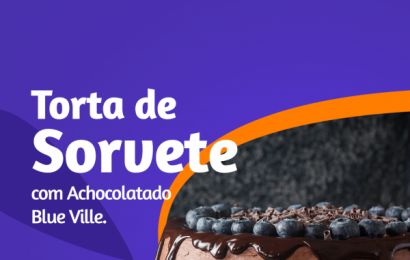 Torta de sorvete com achocolatado Blue Ville 